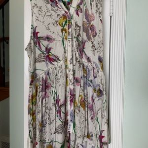 COPY - Anthropologie 2X gauzy tunic tank. Cream f…